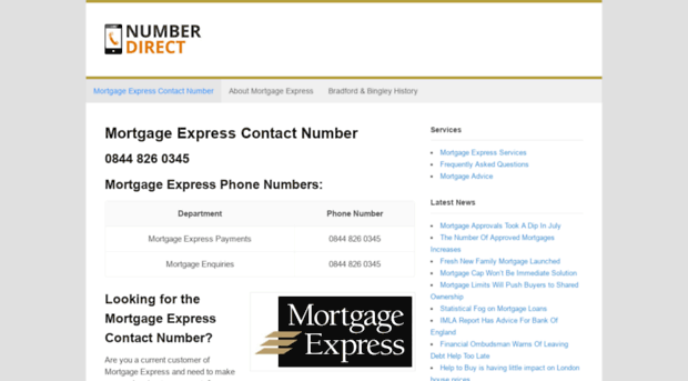 mortgageexpresscontactnumber.co.uk