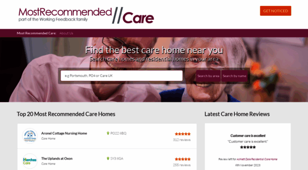 mostrecommendedcare.co.uk