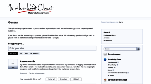 motherhoodcloset.uservoice.com