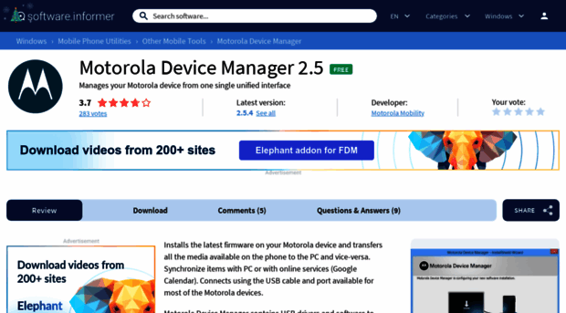 motorola-device-manager.software.informer.com