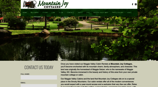 mountainjoycottages.com