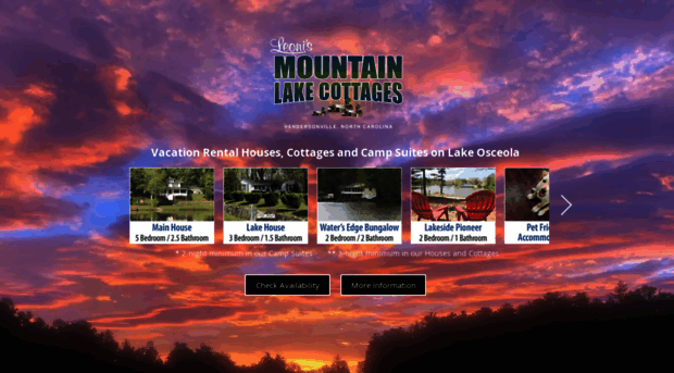 mountainlakecottages.com