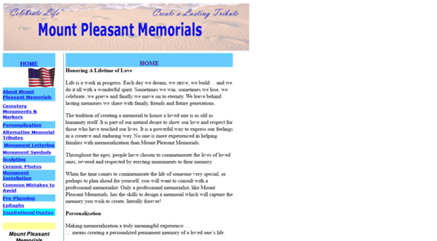 mountpleasantmemorials.com