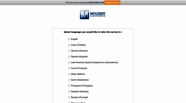 mouser-web-feedback.questionpro.com