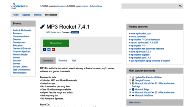 mp3-rocket.updatestar.com