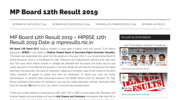 mpboard12thresult2019.in