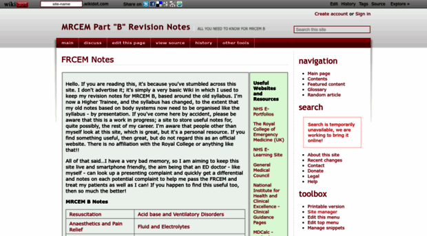 Mrcemb.wikidot.com - FRCEM Notes - MRCEM Part "B" R... - MRCEM B Wikidot