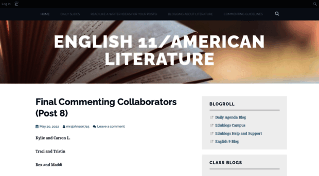 mrsjohnsonenglish11.edublogs.org