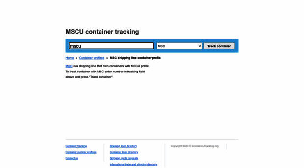 mscu.container-tracking.org