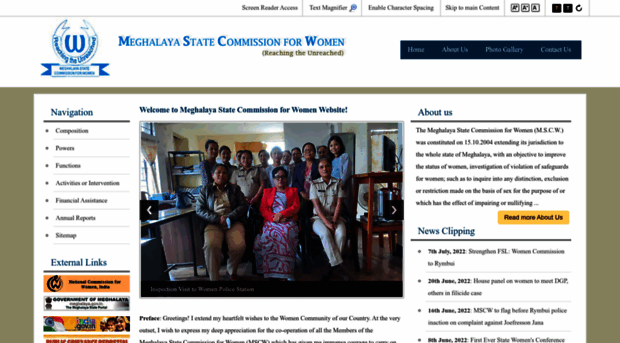 mscw.gov.in - Homepage: Meghalaya State Comm... - Mscw