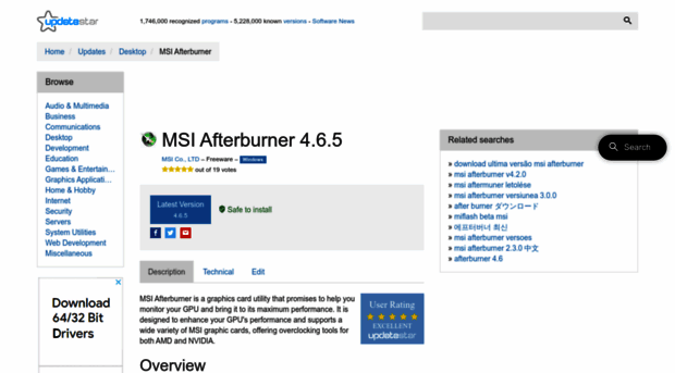 msi-afterburner.updatestar.com