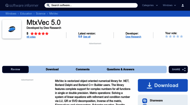 mtxvec.software.informer.com