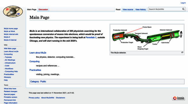 mu2ewiki.fnal.gov