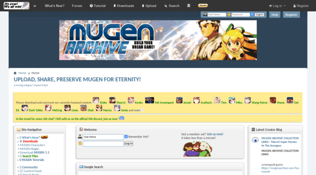 Mugen Archive How To - Colaboratory