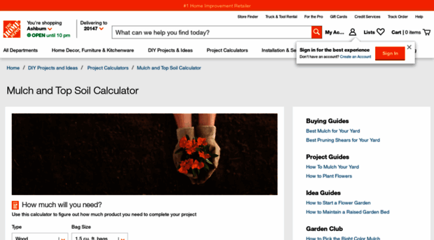 mulch-calculator.homedepot.com