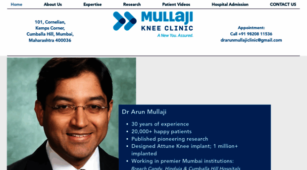 mullajikneeclinic.com