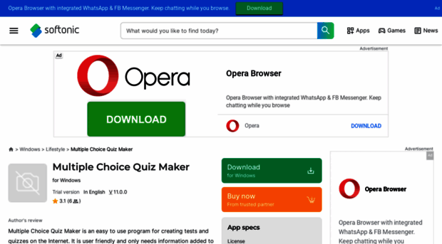 multiple-choice-quiz-maker.en.softonic.com