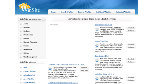 multiple-time-zone-clock.winsite.com
