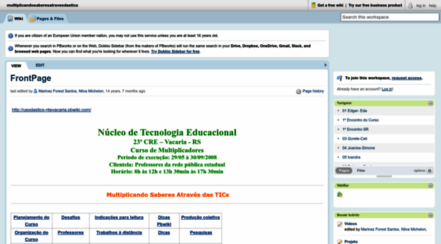 multiplicandosaberesatravesdastics.pbwiki.com