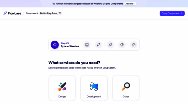 multistep-component-01.webflow.io - Flowbase | Webflow Cloneable F ...
