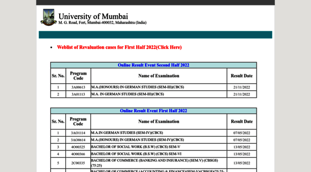 mumresults.in