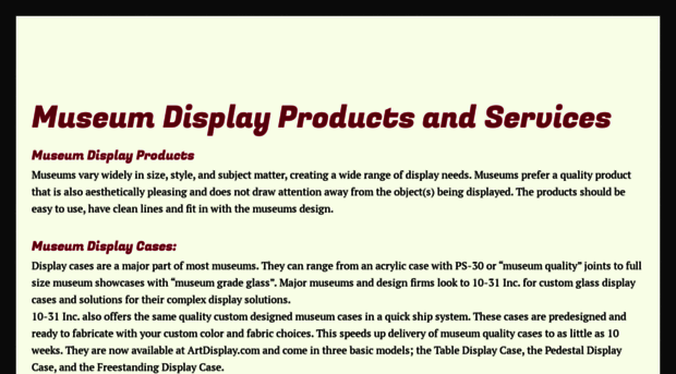 museumdisplay.com