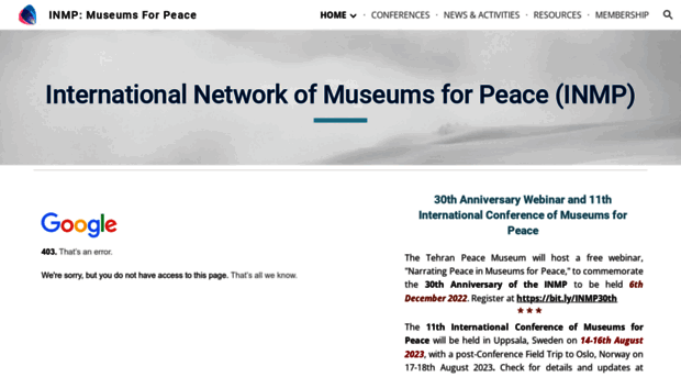 museumsforpeace.org