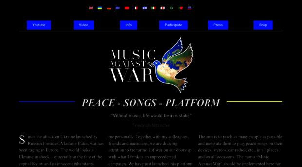 musicagainstwar.de