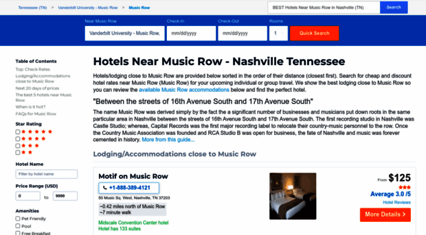 musicrowhotels.com