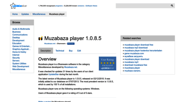 muzabaza-player.updatestar.com