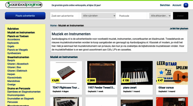 muziek.aanbodpagina.nl