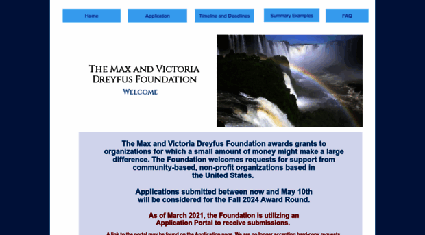 mvdreyfusfoundation.org