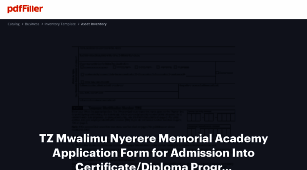 mwalimu-nyerere-online-application.pdffiller.com