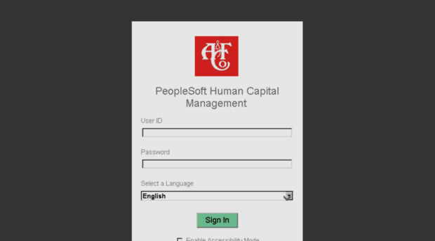 My anfcorp PeopleSoft Human Capital Manag My Anfcorp