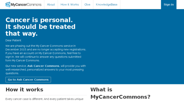 my.cancercommons.org