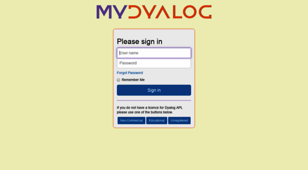 my.dyalog.com