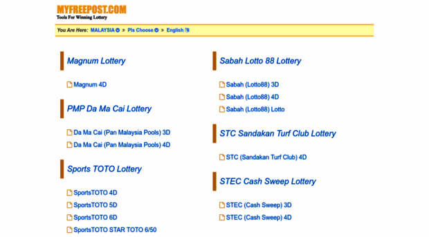 sabah lotto 4d past result