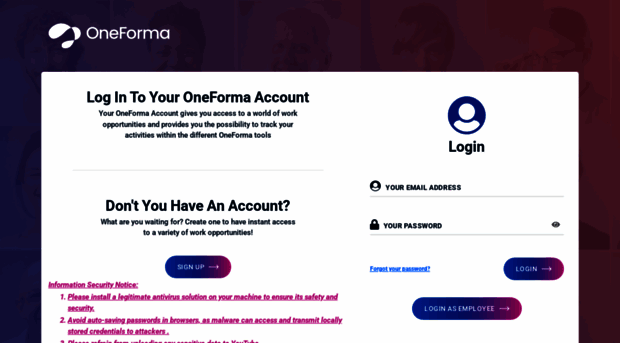 my.oneforma.com - OneForma - My One Forma