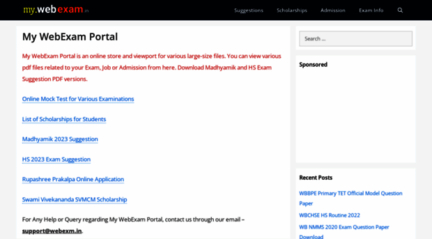 my.webexam.in