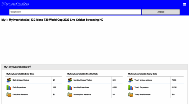 my1.mylivecricket.biz.prostats.org