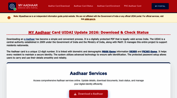 myaadhaar.se