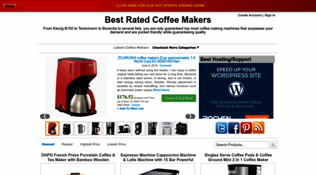 mybestratedcoffeemakers.com