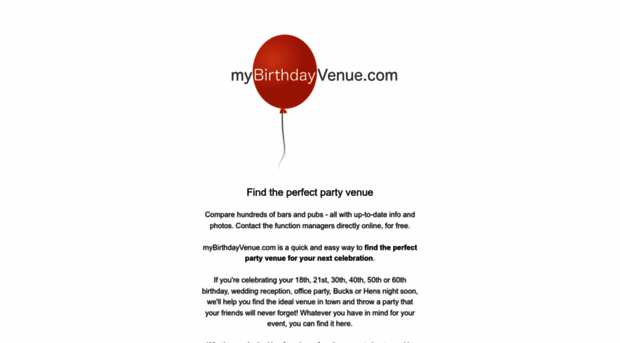 mybirthdayvenue.com