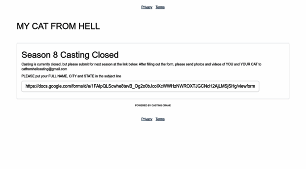 mycatfromhell.castingcrane.com