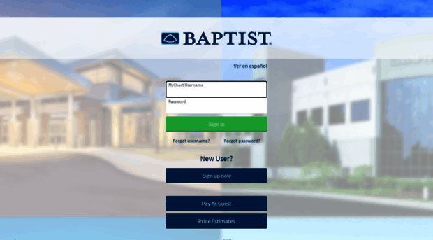 mychart.baptistonecare.org