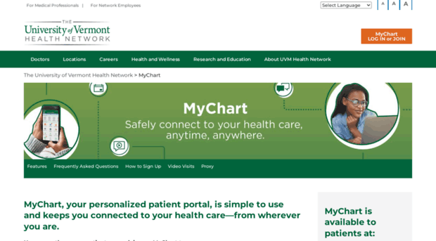 mychart.uvmmedcenter.org