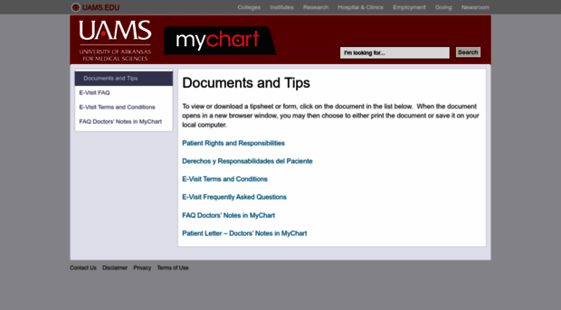 mychartforms.uamsonline.com