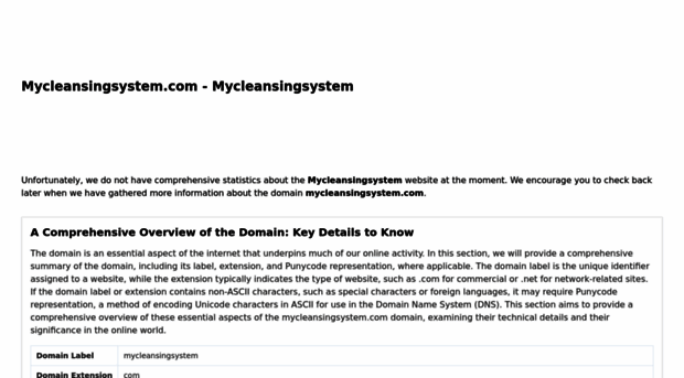 mycleansingsystem.com.ipaddress.com