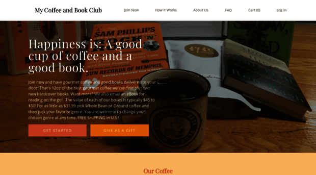 mycoffeeandbookclub.com