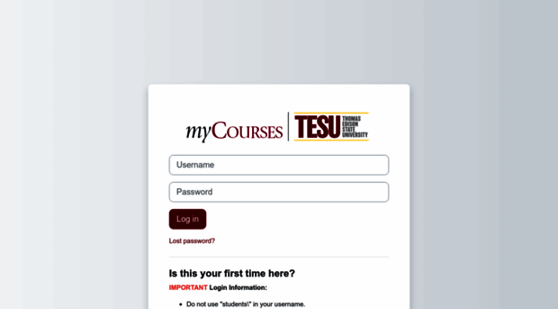 mycourses.tesu.edu